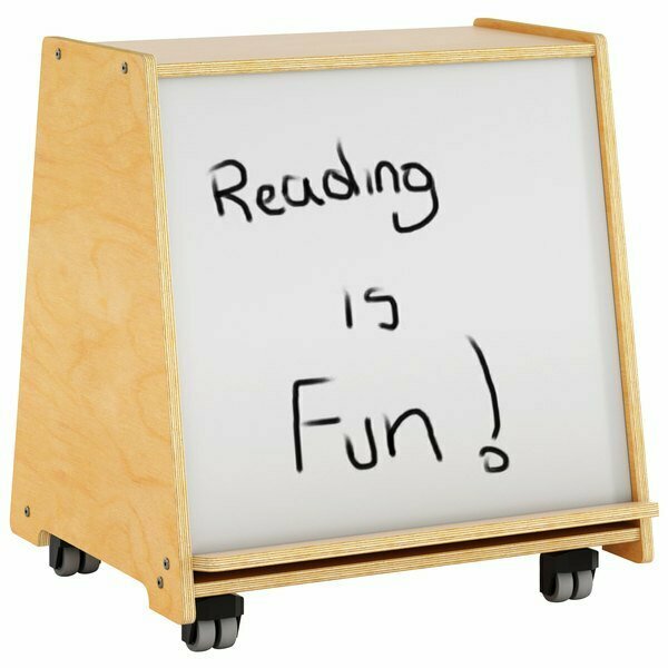 Whitney Brothers WB1788 Mobile Big Book Display with Dry Erase Board - 19 11/16'' x 23 1/2'' x 26'' 9461788
